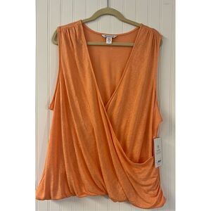 Athleta breezy wrap tank peach color sz 3X NWT